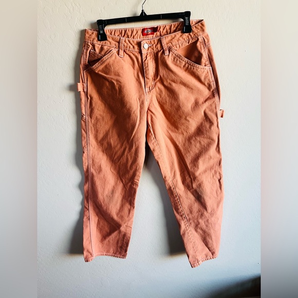 Dickies Women’s Orange Carpenter Jeans Size 9/29 Streetwear Y2K Grunge - Picture 2 of 7